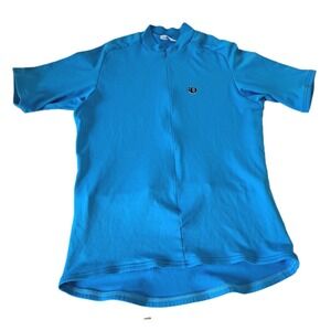 Pearl Izumi Cycling Jersery Women's XL (RUNS SMALL) Blue 1/2 Zip Rear Pockets